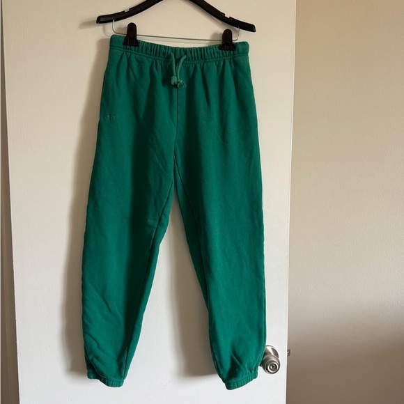 SET Active Pants - SET ACTIVE Green Tie Drawstring Cotton Jogger Sweatpants size Small EUC